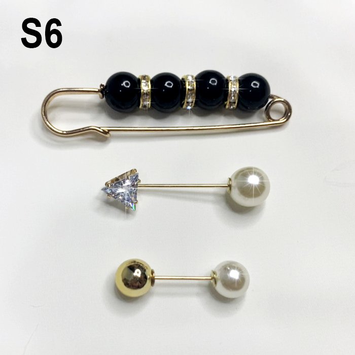 GOTI  - Set Bộ 5 Món Pin Cài Áo Siêu Hot, Hoặc Set Bộ 3 Trâm Cài Trang Trí Cổ Áo, Váy Đầm, Balo, Nón SET02