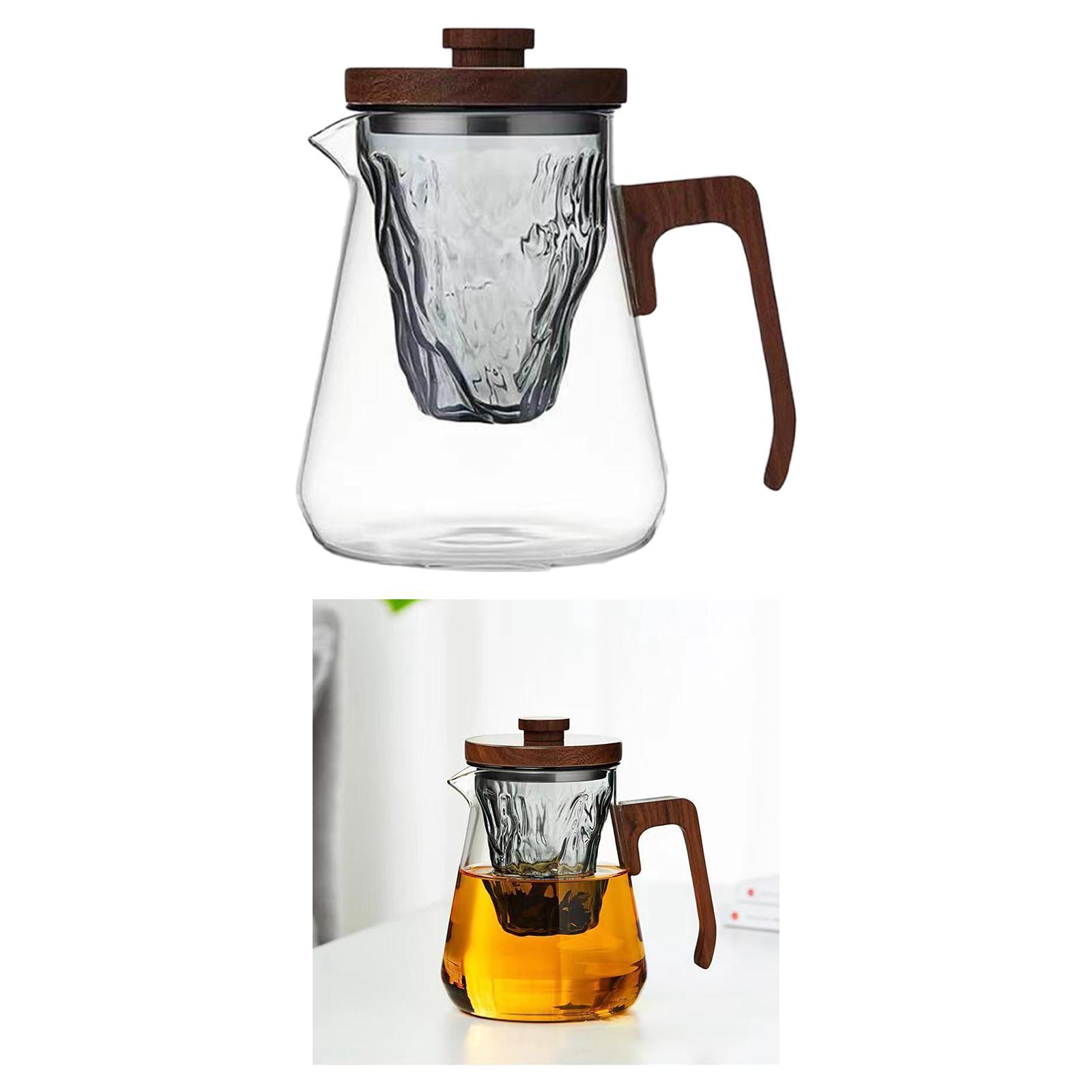 Portable Glass Tea Kettle Large Capacity for Table Household Kitchen