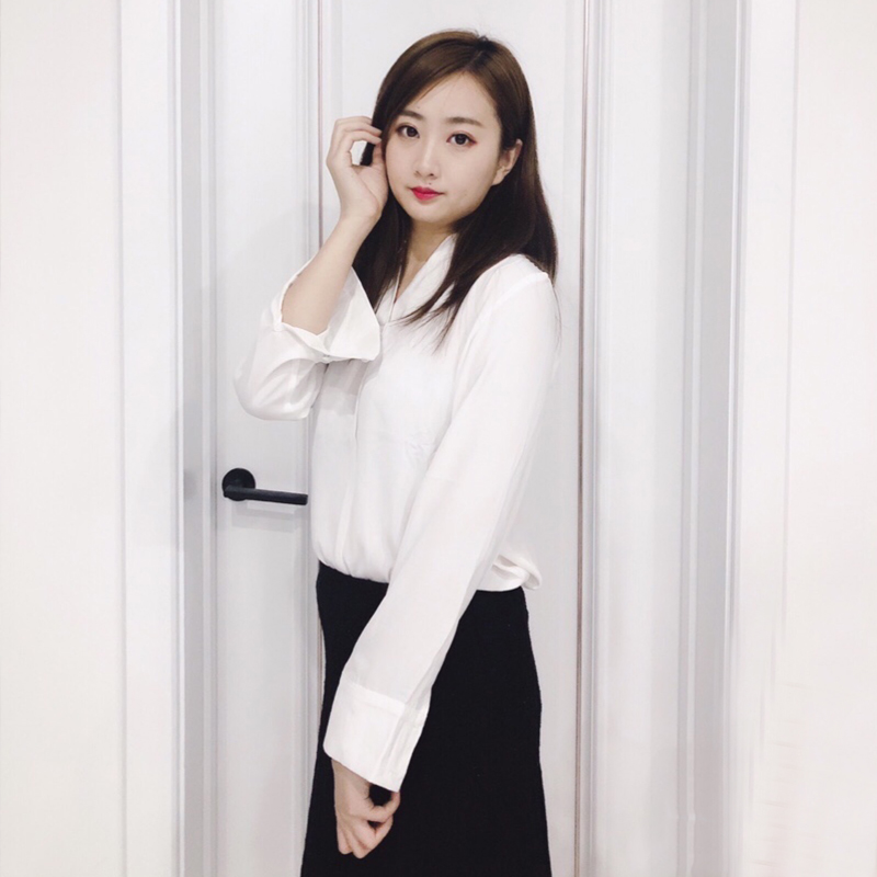 Áo sơ mi công sở kiểu áo sơ mi kiểu đắp chéo cổ V QK01 - Áo sơ mi công sở hàn quốc