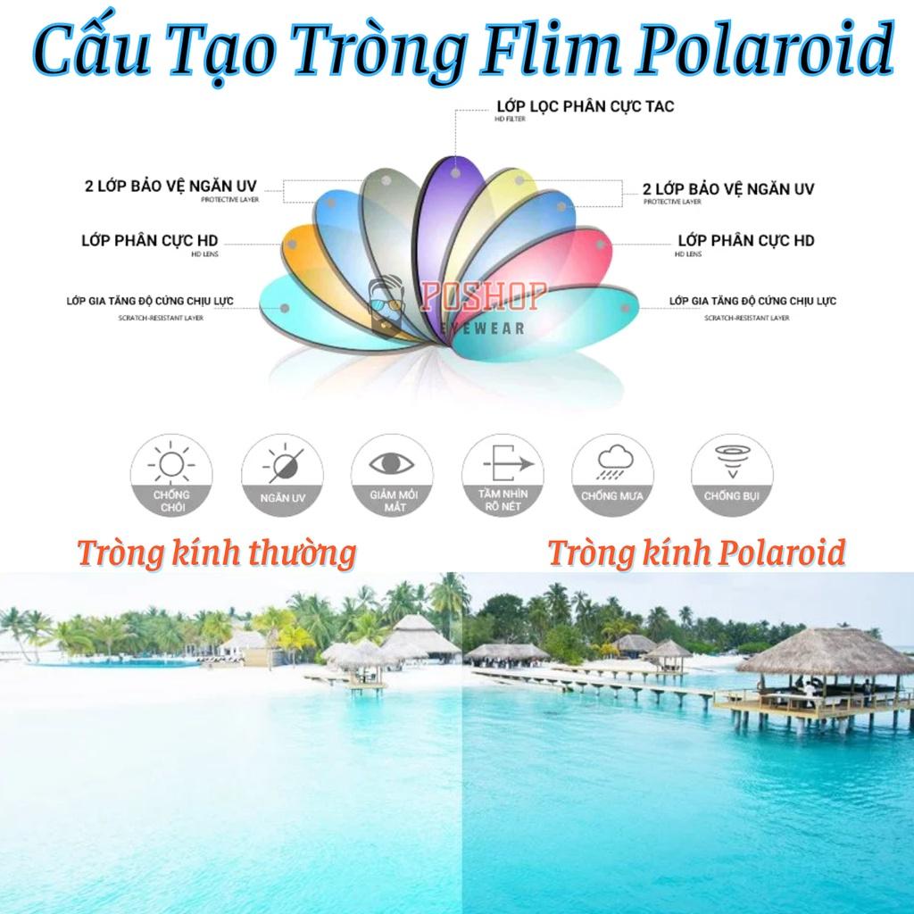 Mắt kính râm nam cao cấp POSHOP gọng kim loại đàn hồi tròng phân cưc polaroid chống chói uv400 thời trang cổ điển M1