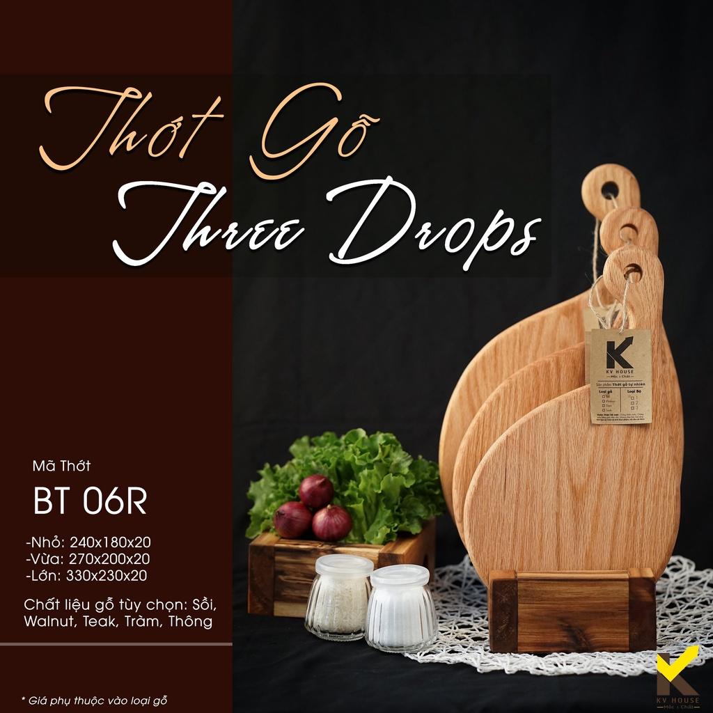 Combo Thớt gỗ bình rượu tròn 3 cái