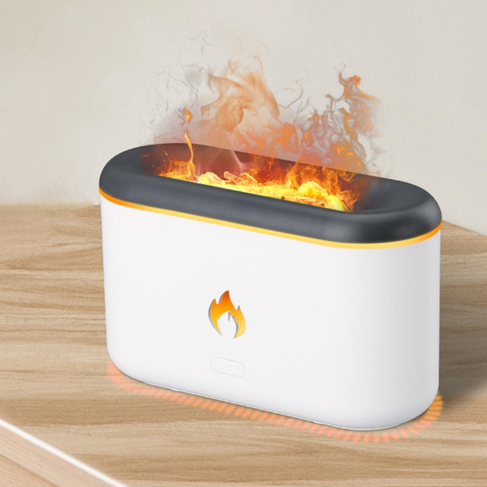 300ml Air Humidifier 3D Flame USB Night Lamp Essential Oil Diffuser for Home Desktop
