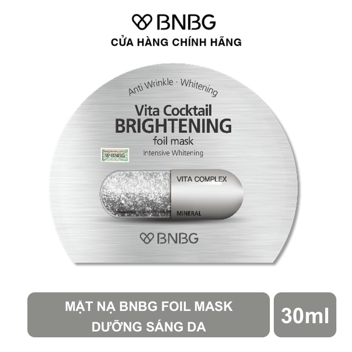 Mặt Nạ Sáng Da BNBG Vita Cocktail Brightening Foil Mask Intensive Whitening 30ml