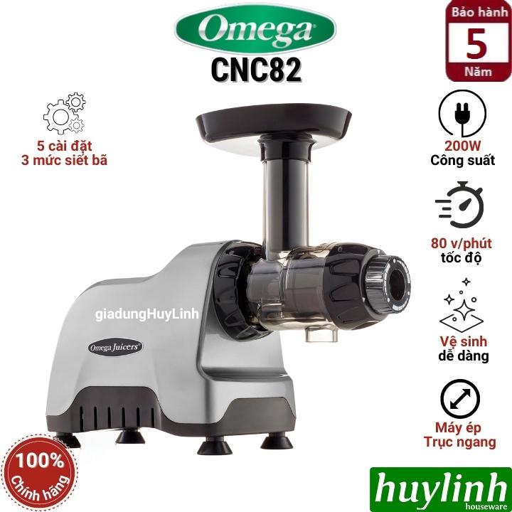 Máy ép chậm trục ngang Omega CNC82 - 200W - Hàng chính hãng - Tối ưu ép rau củ