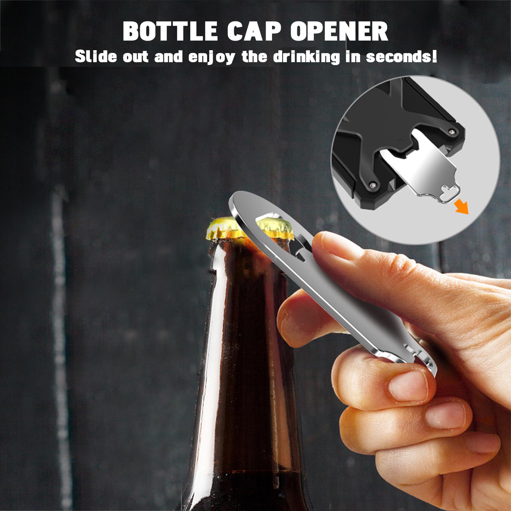 2-in-1 Can Opener Flat Bottle Opener Grippy Portable Beer-Bottle Opener Jar Opener Easy to Open|3 Color Optional
