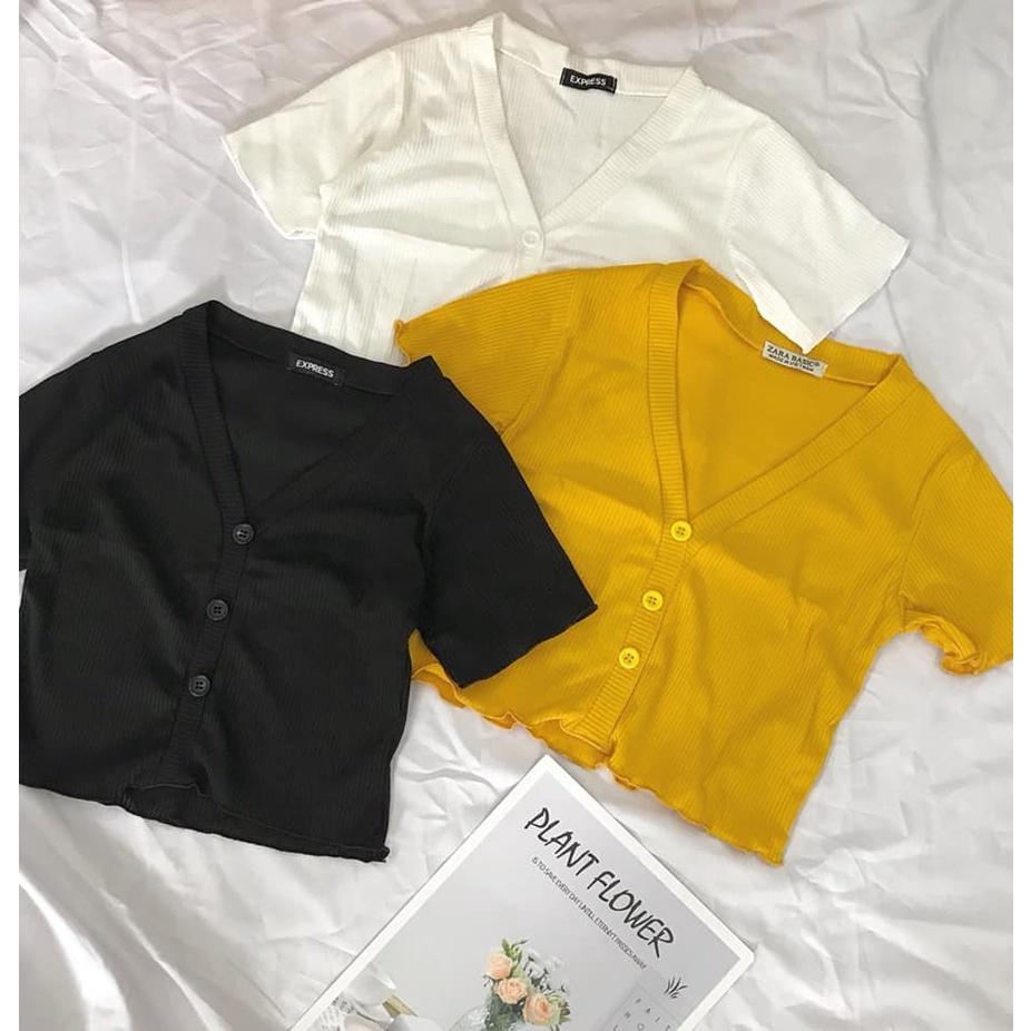 Áo croptop nữ ,Áo croptop, tay ngắn có cổ kiểu polo thời trang đẹp form rộng sexy cá tính thể thao đủ màu