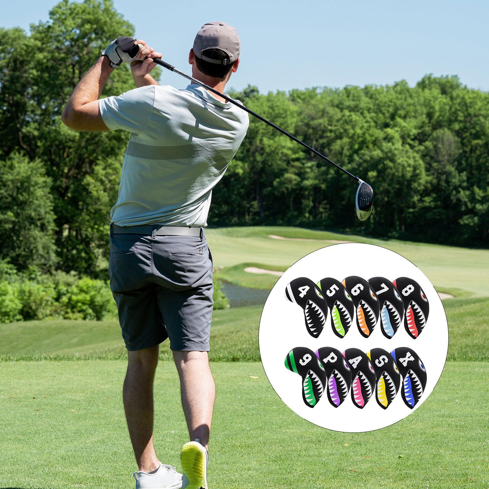 10x Waterproof Golf Iron Head Cover Club Headcover Anti-Scratch Covers