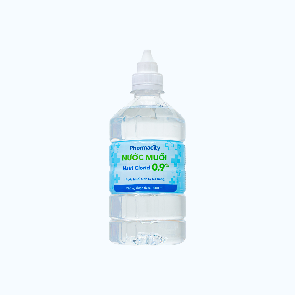Nước muối sinh lý Pharmacity Natri Clorid 0,9% (500ml)