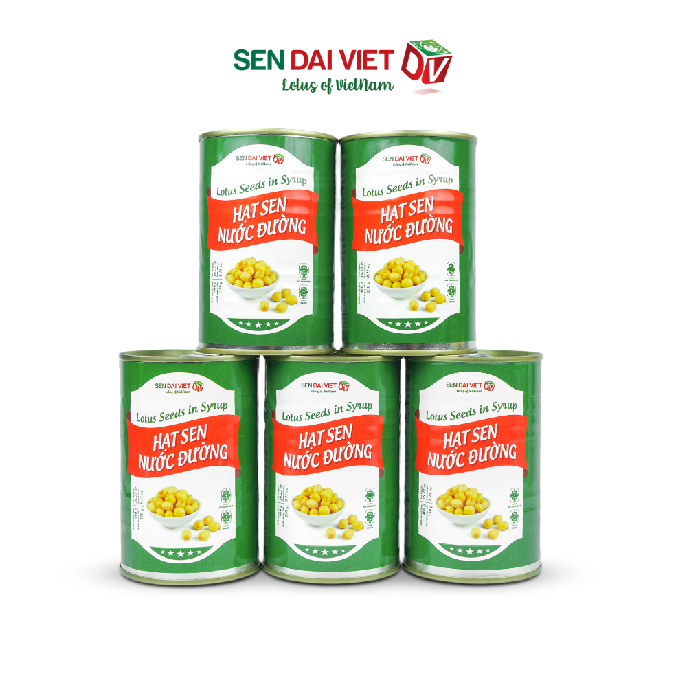 Hạt Sen Nước Đường- Hương Vị Thơm Ngon, Dễ Dàng Sử Dụng, ĐV- Sen Đại Việt- Lon 460g