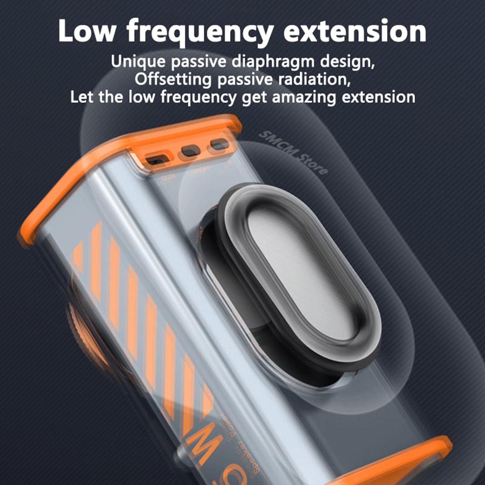 K07 Loa Mecha trong suốt Loa siêu trầm 5.0 600mAh tương thích Bluetooth Loa tích hợp MIC Cuộc gọi rảnh tay cho ngày lễ