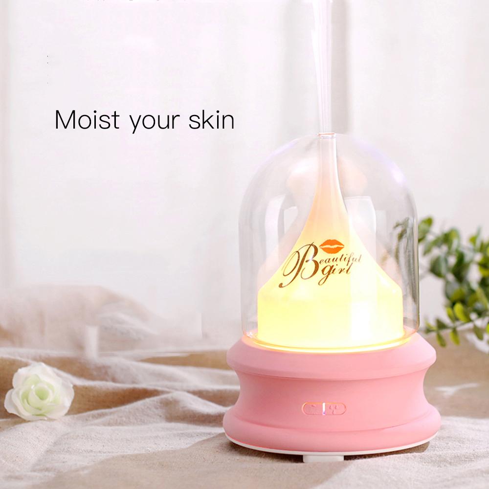 Máy khuếch tán tinh dầu tạo ẩm phun sương 100mL, có đèn LED nhiều màu sắc