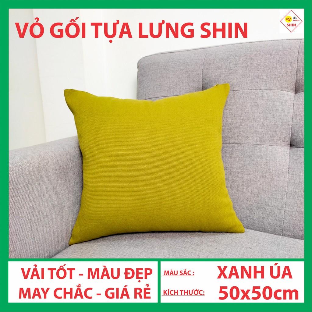 Vỏ gối tựa trang trí nhà cửa sofa 50x50cm nhiều màu giá rẻ