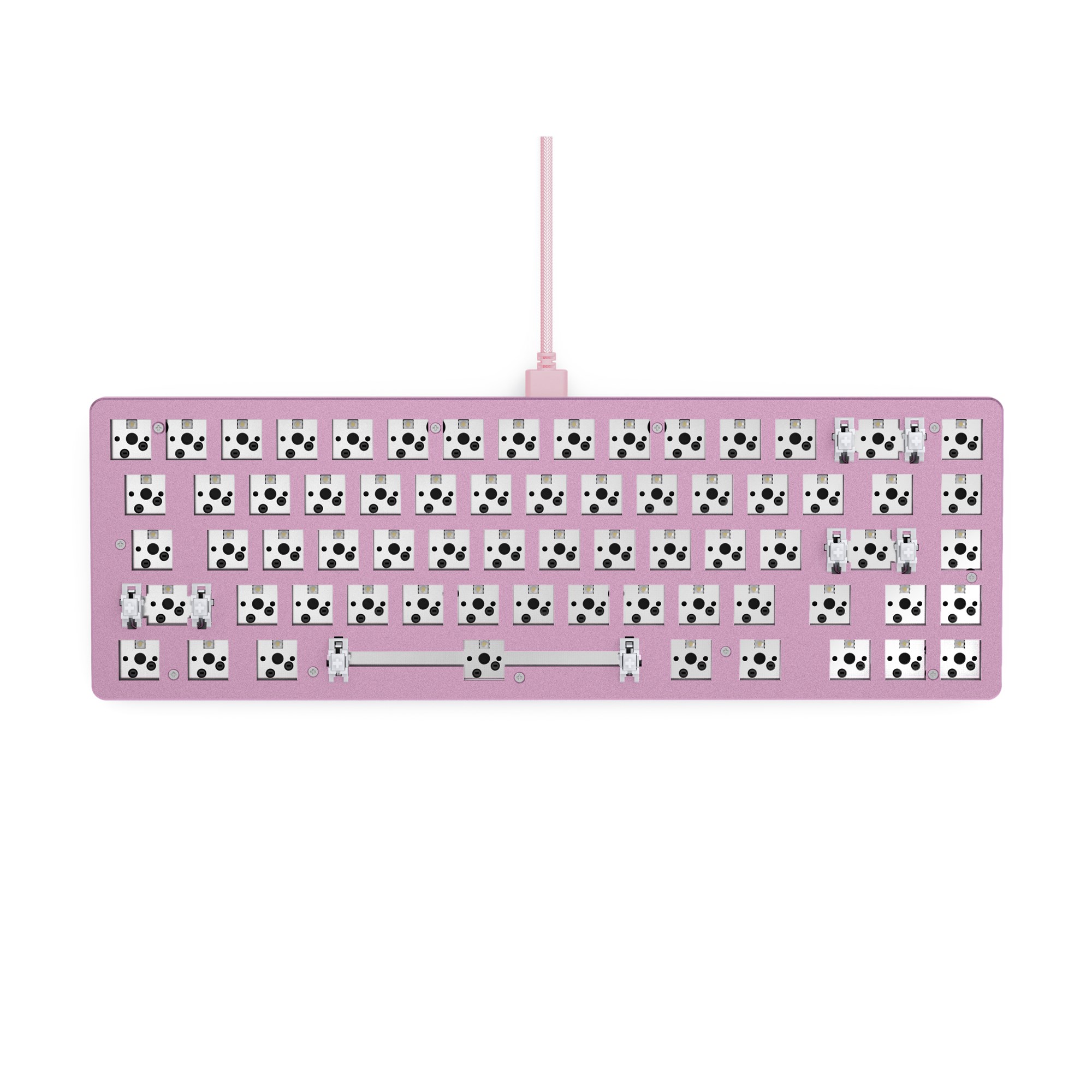 Bàn phím cơ custom Glorious GMMK 2 RGB 65% Pink (Custom Built / ANSI / Hot Swap) - Hàng chính hãng