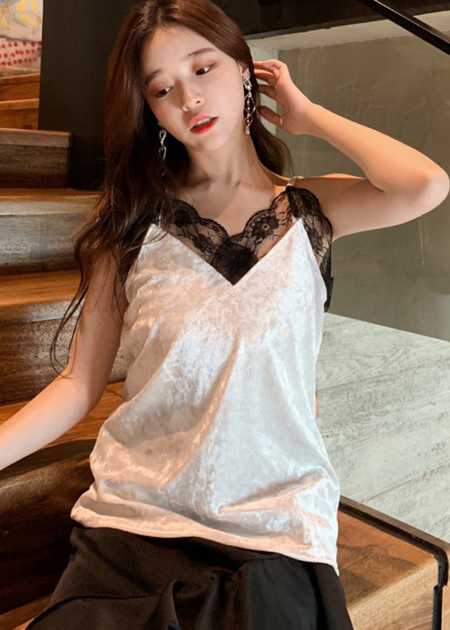 Áo 2 dây phối ren nữ tính Mã: AH328