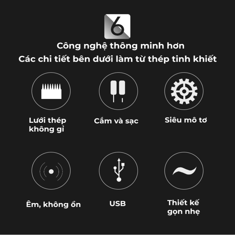 [Có sẵn] Tông đơ điện cắt tóc, cạo râu, cắt tóc hói có thể sạc lại