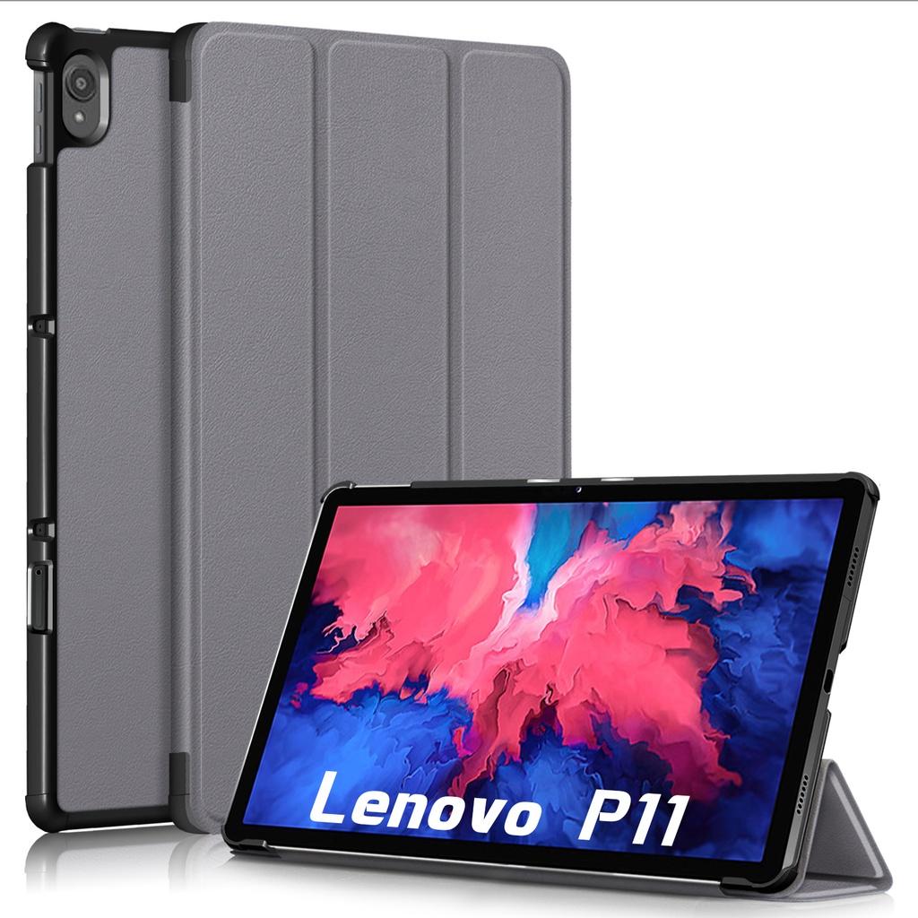 Ốp lưng da nắp gập in hình cho Lenovo Tab P11