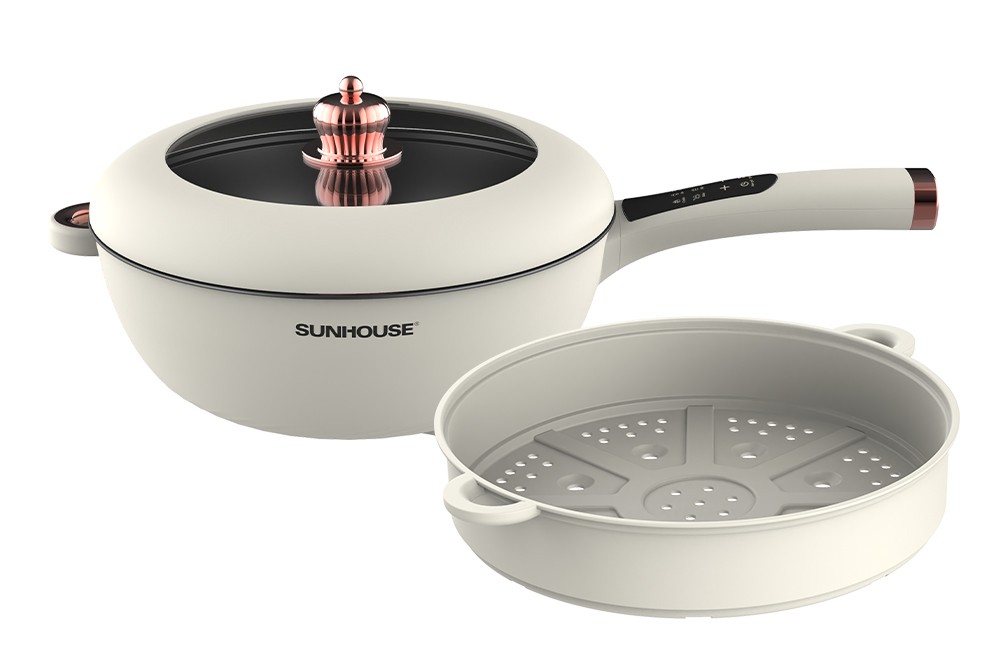 Chảo điện hấp 5L SUNHOUSE SHD4555 - Hàng chính hãng, bảo hành toàn quốc 12 tháng