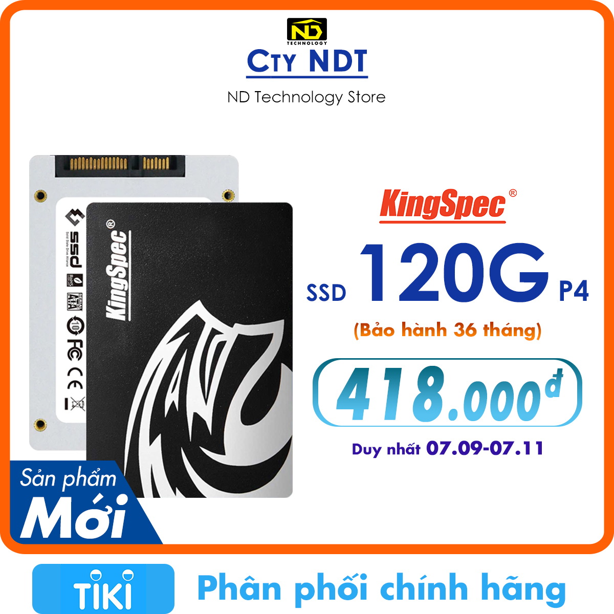 Ổ cứng SSD KingSpec P4 120GB - MỚI [Hàng Chính Hãng