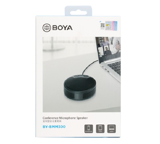 BOYA BY-BMM300 - Micro Thu Âm Hội Nghị Đa hướng Dành Cho Smartphones/Tablets/Laptop - Hàng Chính Hãng