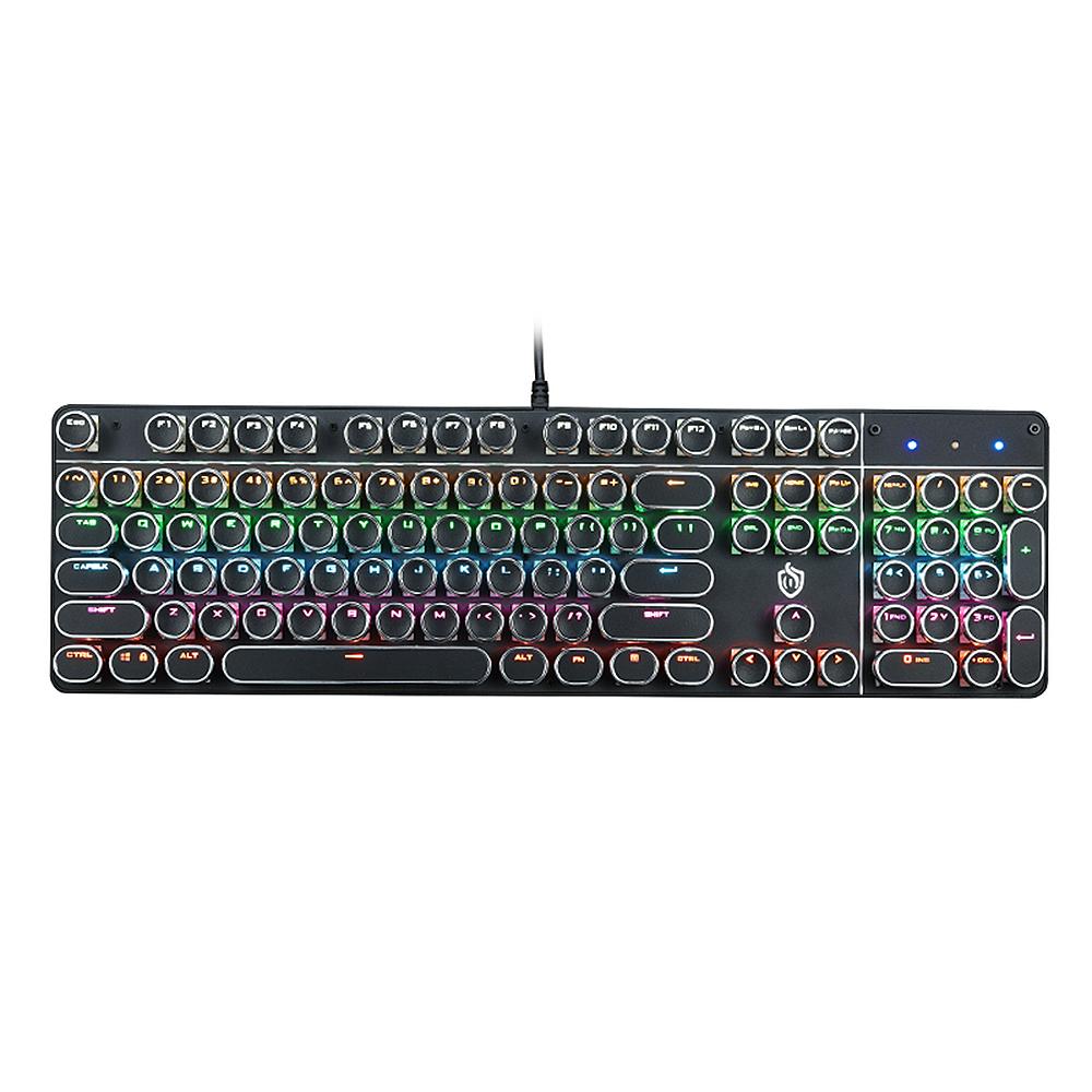 Bàn phím cơ có dây HJK900-7 với 104 phím hiệu ứng đèn nền cho máy tính xách tay / PC