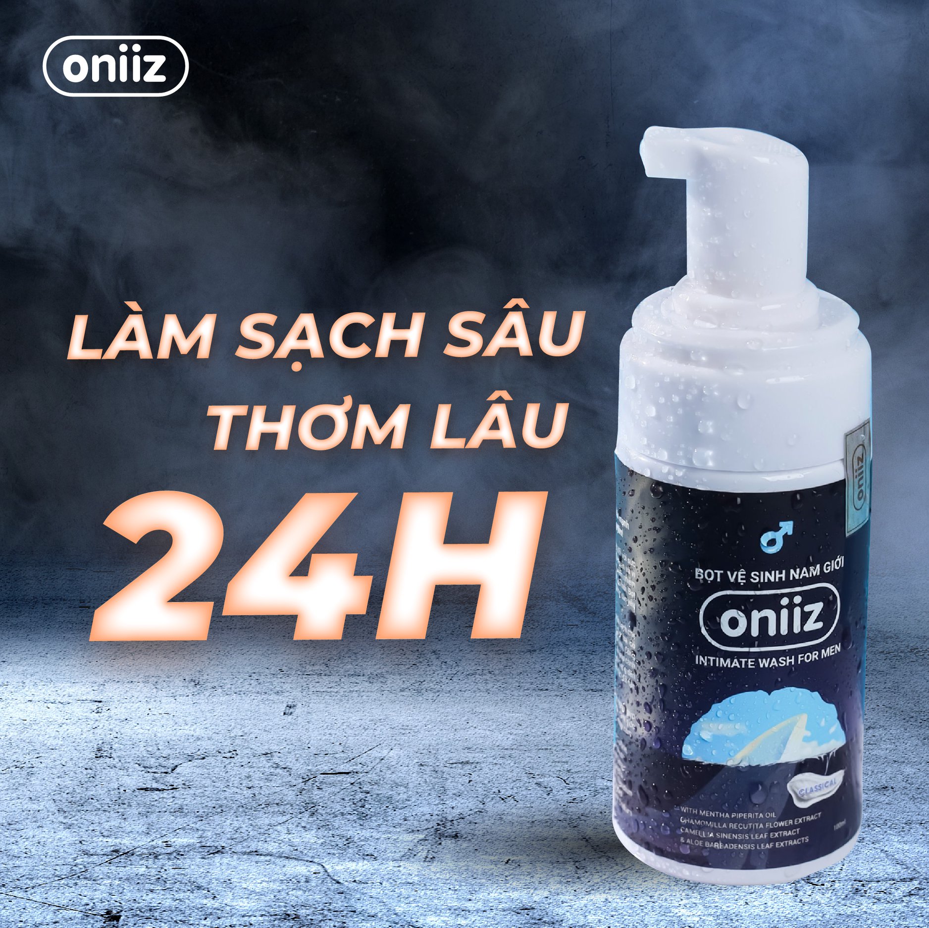 Bọt vệ sinh nam giới Oniiz - Dung dịch vệ sinh nam tạo bọt 100ml