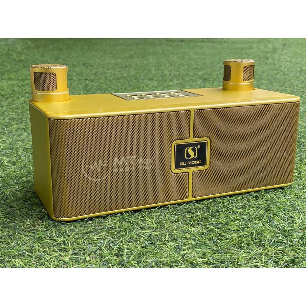 Loa bluetooth karaoke Su-Yosd YS-204 - Tặng kèm 2 micro không dây - Hiệu ứng đổi giọng, điều chỉnh echo, reverb dễ dàng