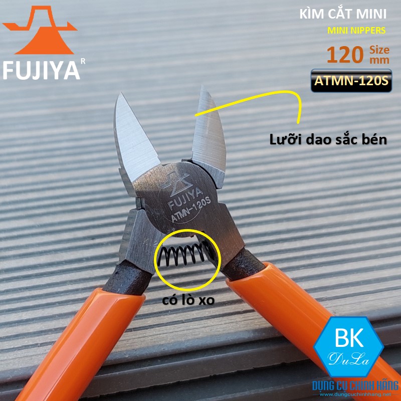 Kìm cắt dây MINI 120mm Fujiya ATMN-120S công nghệ Nhật Bản- Kiềm cắt dây thép dây đồng