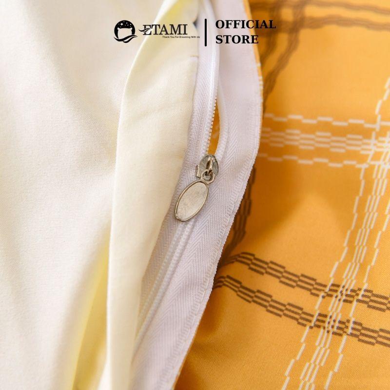 Bộ chăn ga gối đệm cao cấp cotton poly cỏ vàng tròn cute miễn phí bo chun drap giường , ga trải giường P19