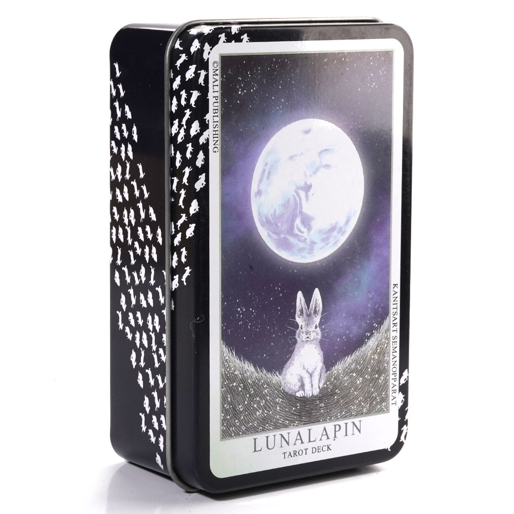Bộ Bài Tarot Lunalapin Hộp Thiếc Mạ Cạnh 78 Lá Tặng File Tiếng Anh Và Đá Thanh Tẩy
