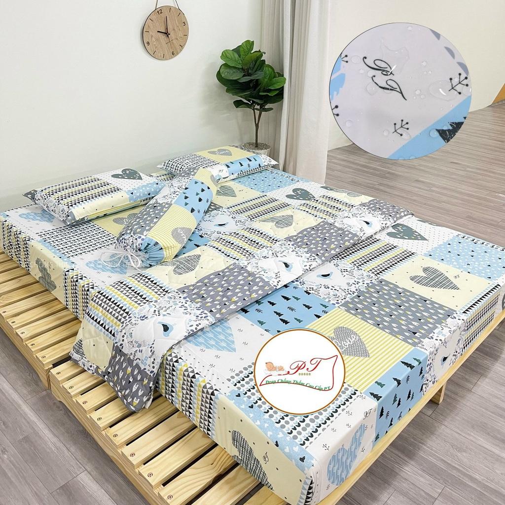 Chăn chần bông cao cấp chính hãng PT, chăn đắp điều hòa chất liệu thun lụa mềm, mịn, mát, mẫu mã theo ga chống thấm