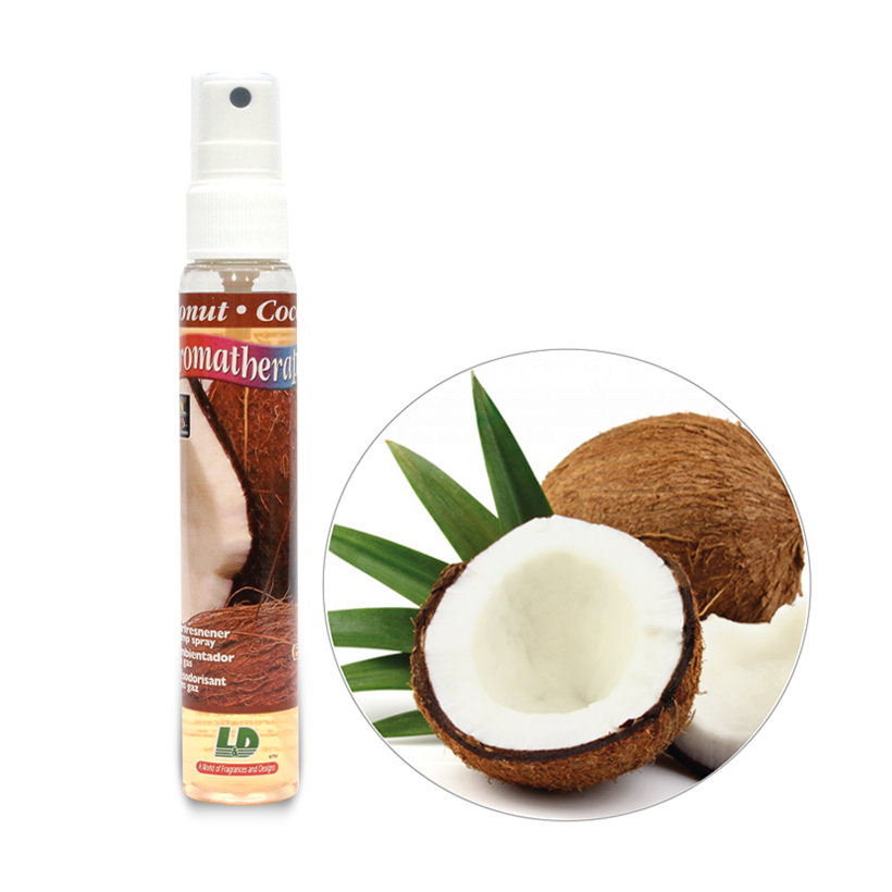 Nước hoa ô tô dạng xịt L&amp;D AROMATHERAPY Coconut 60ml