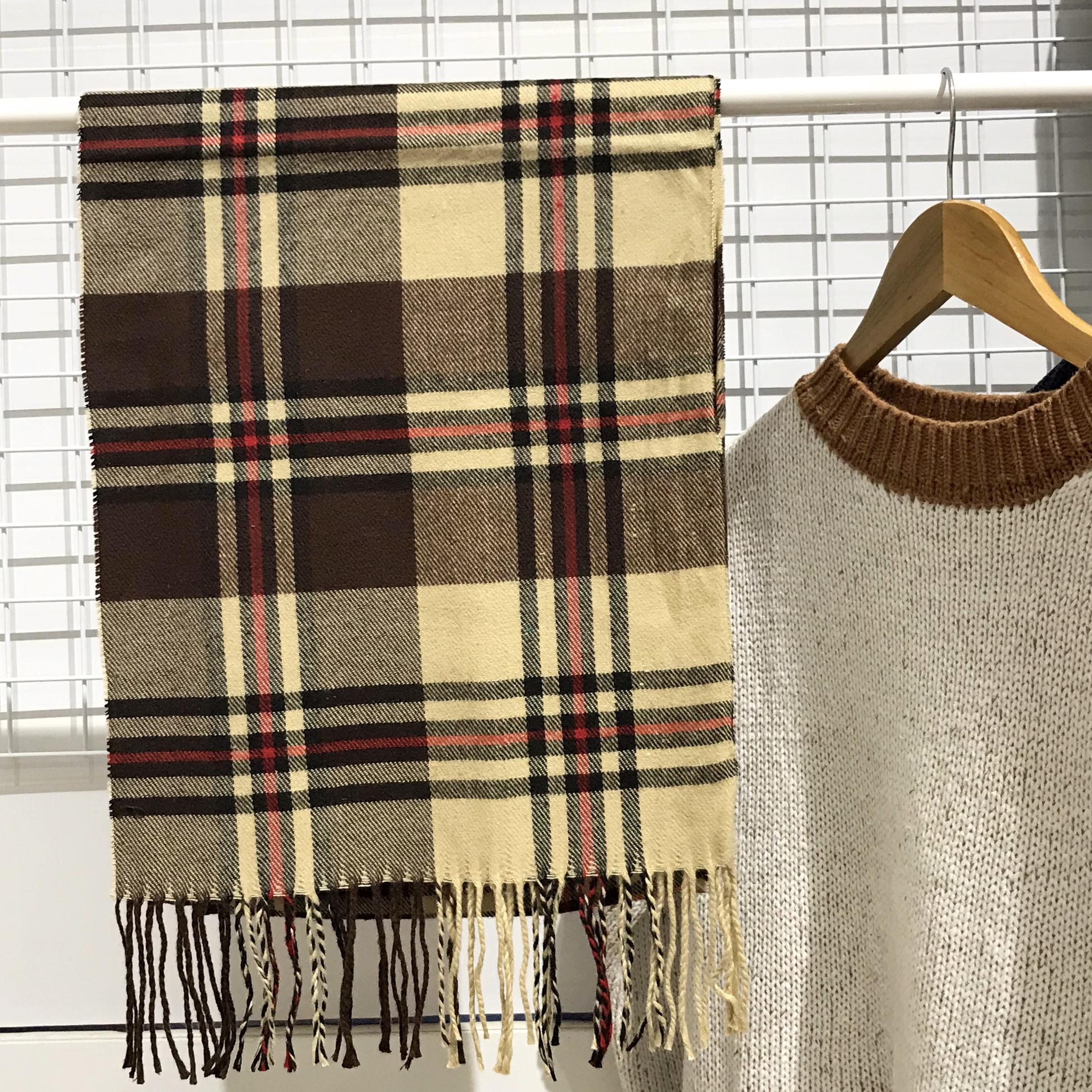 Khăn choàng cổ khăn quàng caro khổ nhỏ size 30*170cm - Mã LE69