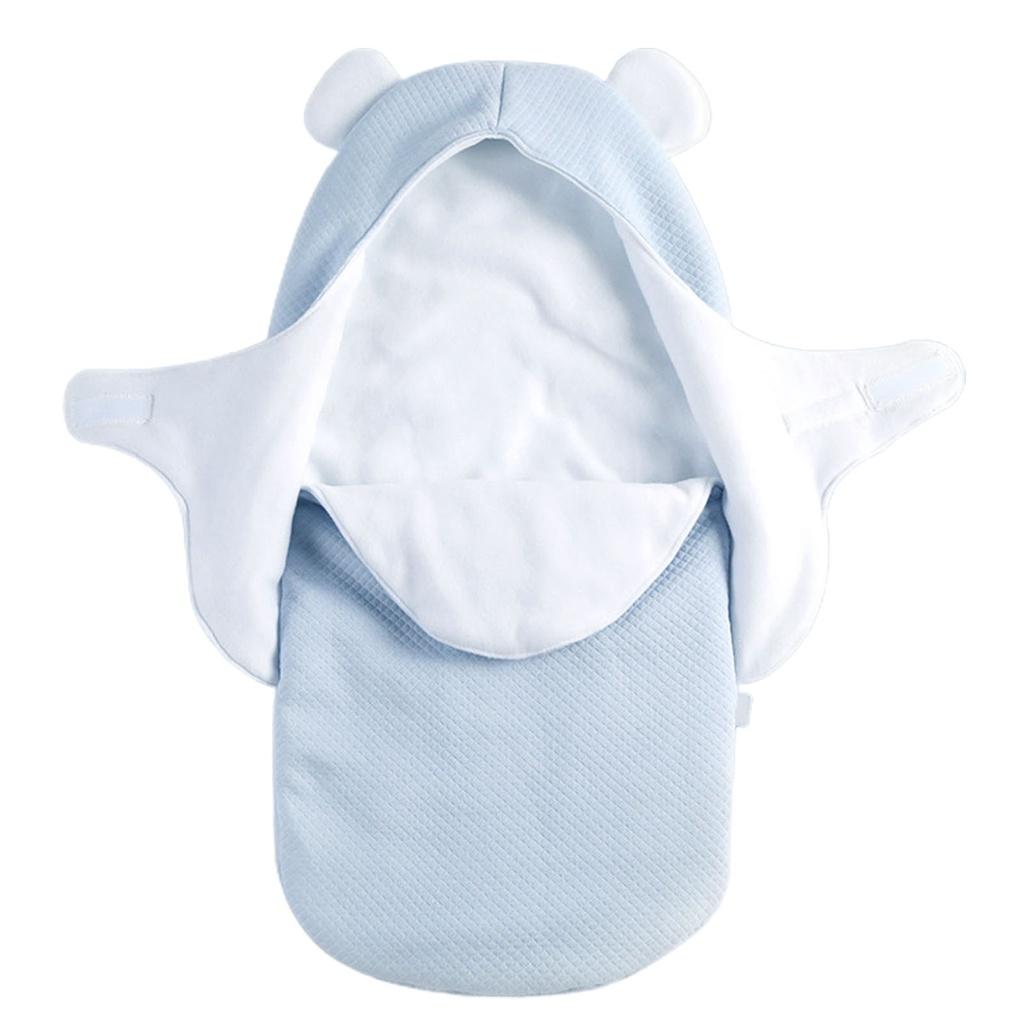 Convenient Infant Swaddle Wrap Comfortable Solid Baby Sleeping Bag 360 Degree Protection for Home