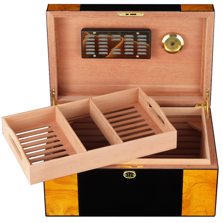 Hộp Lưu Trữ Cigar-Chất Liệu Gỗ Tuyết Tùng (Kt 368*166*240mm )