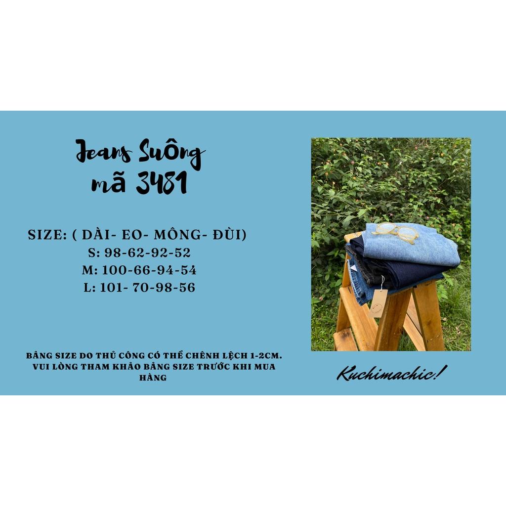Kuchimachic- Quần Jeans ống Suông mã 3481