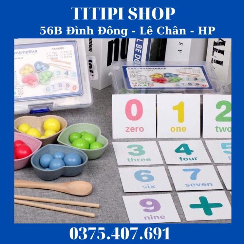 Bộ gắp hạt đếm số ️Tập gắp tập xúc ️ học đếm số cho bé