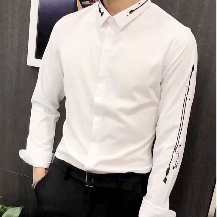 Áo sơ mi nam King168 , áo sơ mi lụa cao cấp ko nhăn ko xù NT1070