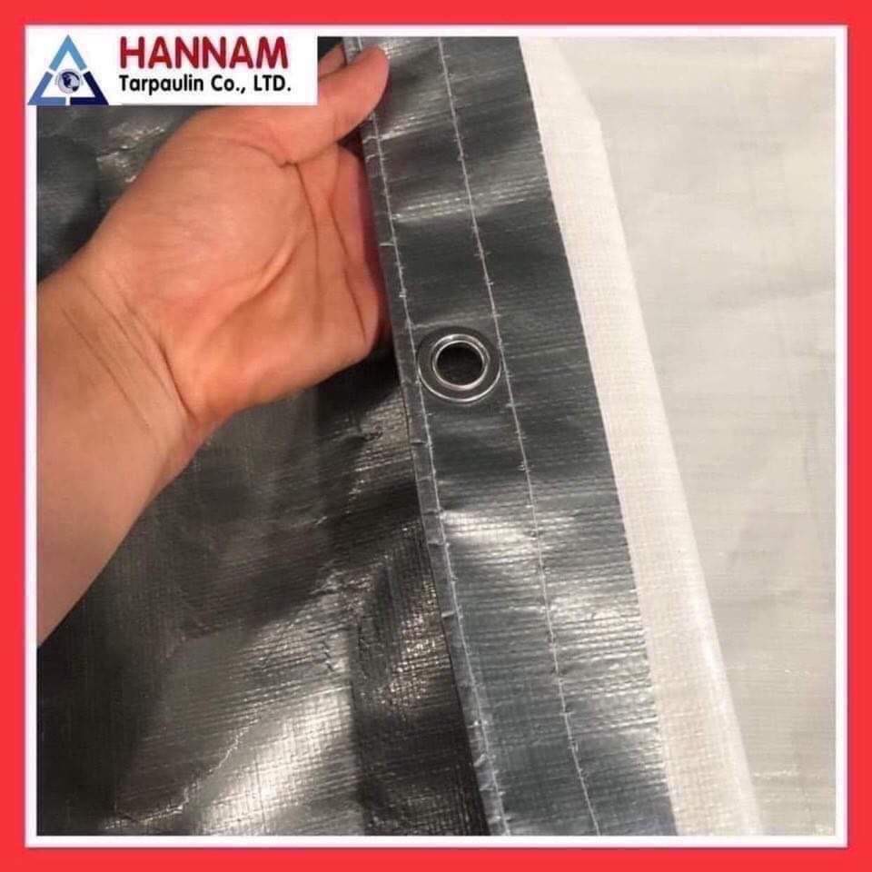 Bạt Che Mưa, Bạt Che Nắng Xám Trắng Hàn Quốc 5Met