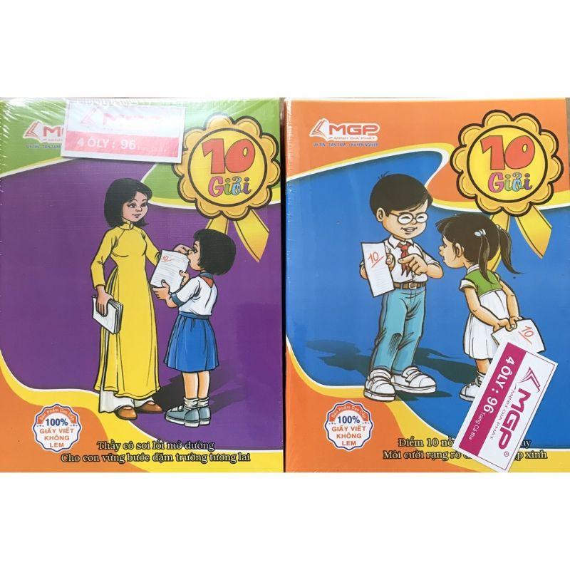 10 cuốn tập học sinh điểm 10 96 trang 4 ô ly dày định lượng 100
