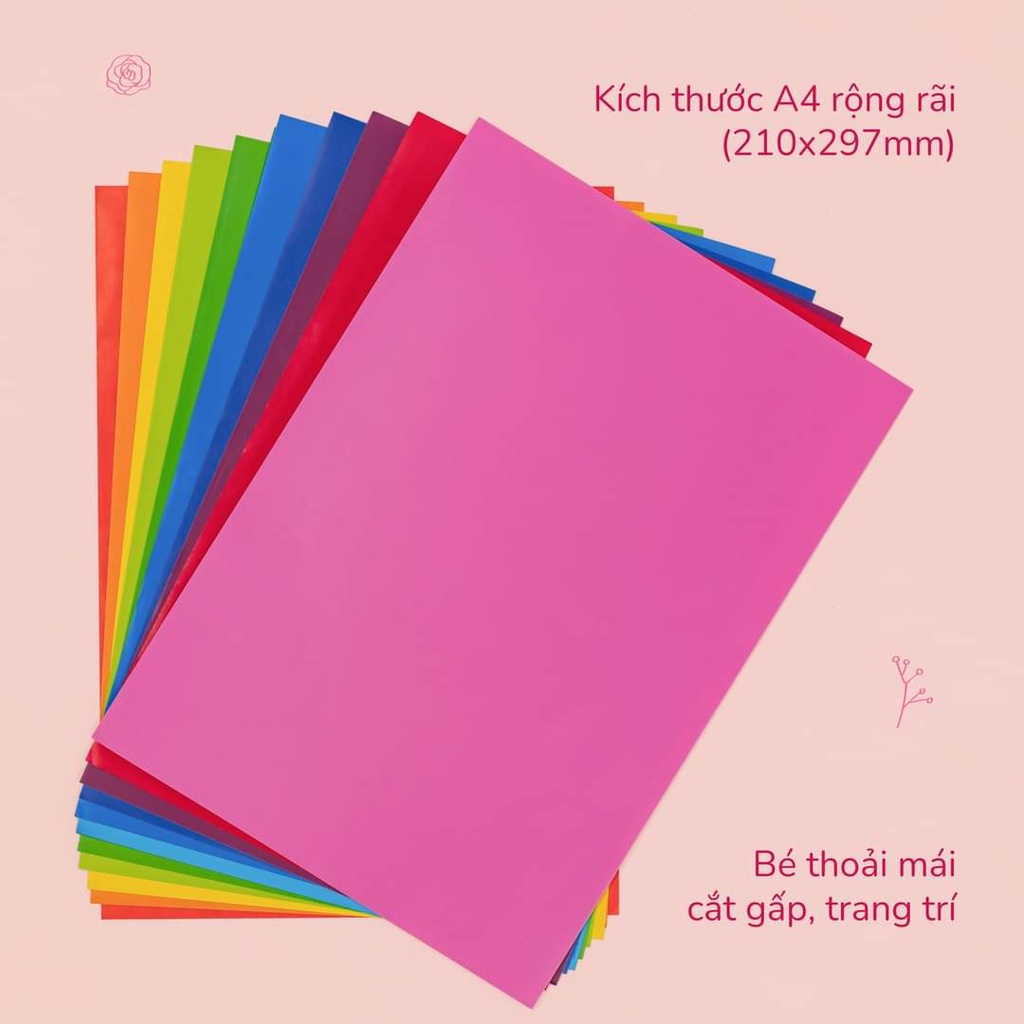 Giấy thủ công 8 mầu, 10 tờ A4 kẻ Caro Klong 705, Tập 10 tờ