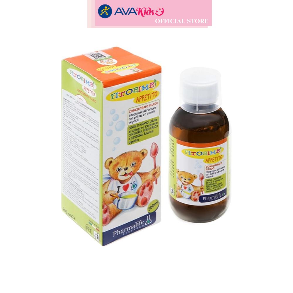 Siro Fitobimbi Appetito hỗ trợ tăng cường tiêu hóa 200 ml (6 tháng - 12 tuổi)