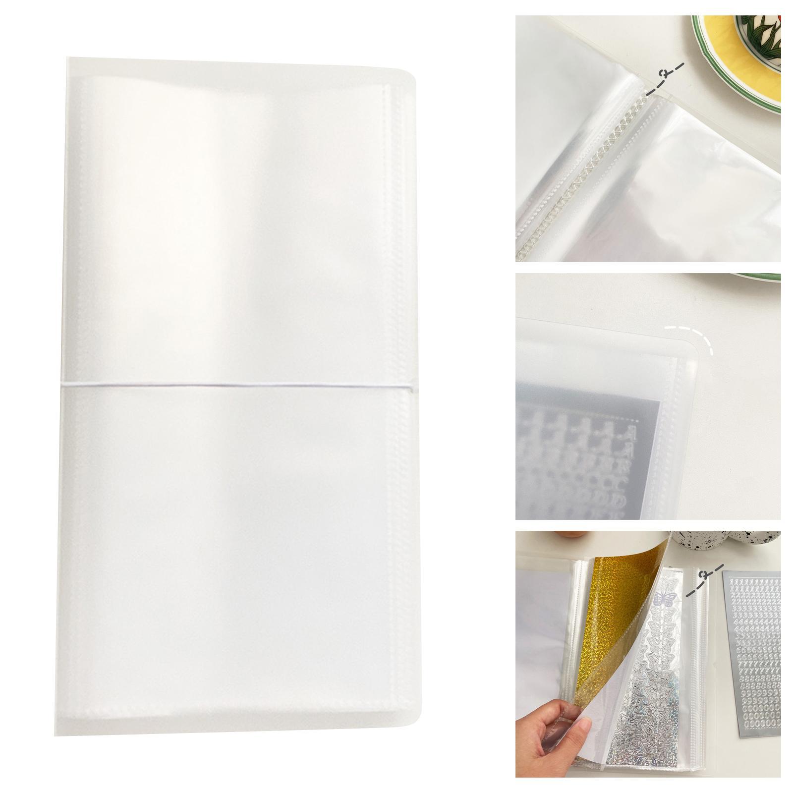 Portable Sticker Storage Book Holder Photo Album Pocket 26.4x14.1cm