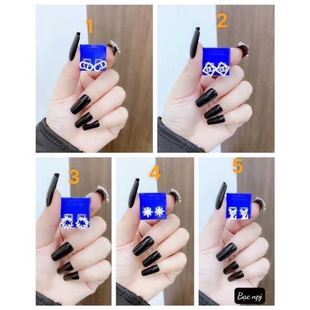Bông Tai nữ Bạc Ta , Mẫu hoa tai xinh xắn , Siêu rẻ - bạc Npj
