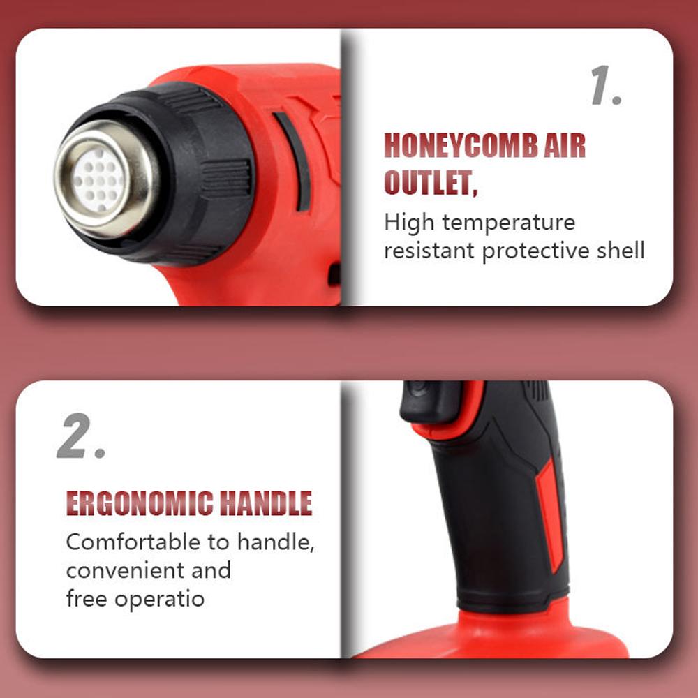 Cordless Handheld Hot Air Machine Lithium Rechargeable Heating Equipment Temperatures Adjustable Power Tool