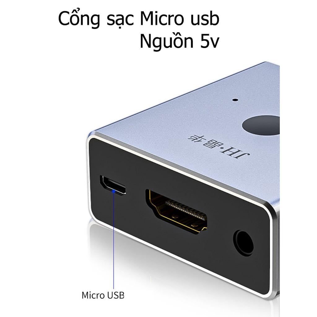 Switch Splitter HDMI 2 cổng, hỗ trợ 2 chiều 4K*2K - Jinghua Q521 - Hồ Phạm