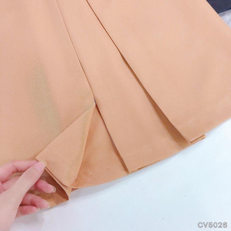 Chân Váy A dáng dài công sở ly bung phía trước 60cm
