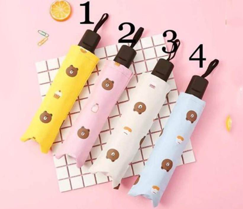 Ô Dù Đi Mưa, Đi Nắng Gấp Gọn Hình Gấu Dễ Thương