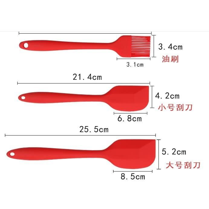Set silicon phết dầu, phết kem nhào bột, làm bánh...