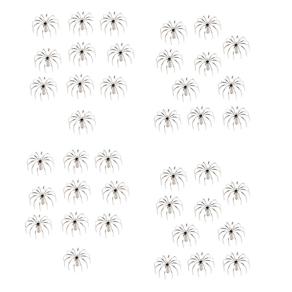 10pcs Stainless Steel Squid Hook Hook Simulation 2.8cm