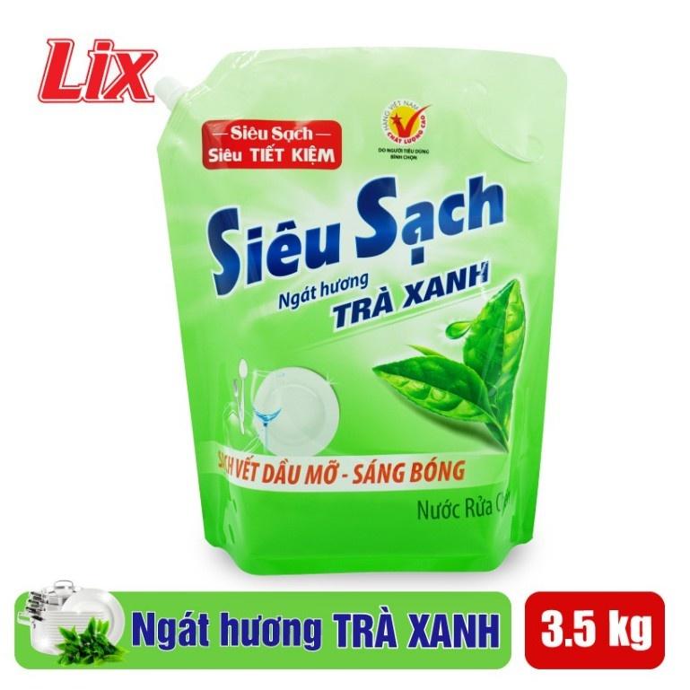 Combo 2 Nước Rửa Chén Siêu Sạch Ngát Hương Trà Xanh 3.5Kg/túix2